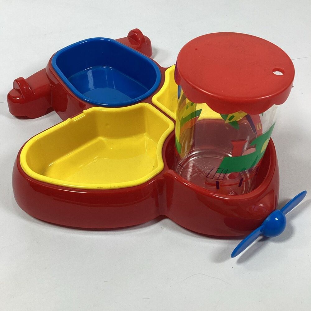 Plane Airplane Children Plate Tray Cup Pecoware Set 01701 Propeller Divided